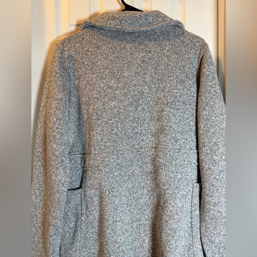 Patagonia Womens Better Sweater Gray Double Breasted Peacoat Jacket Size Large - Picture 10 of 12